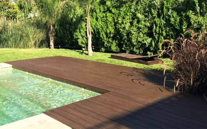 Deck sintetico, deck plastico, color roble montaña