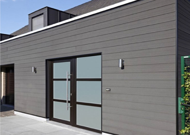 revestimiento de pared libre de mantenimiento siding co extruded gris
